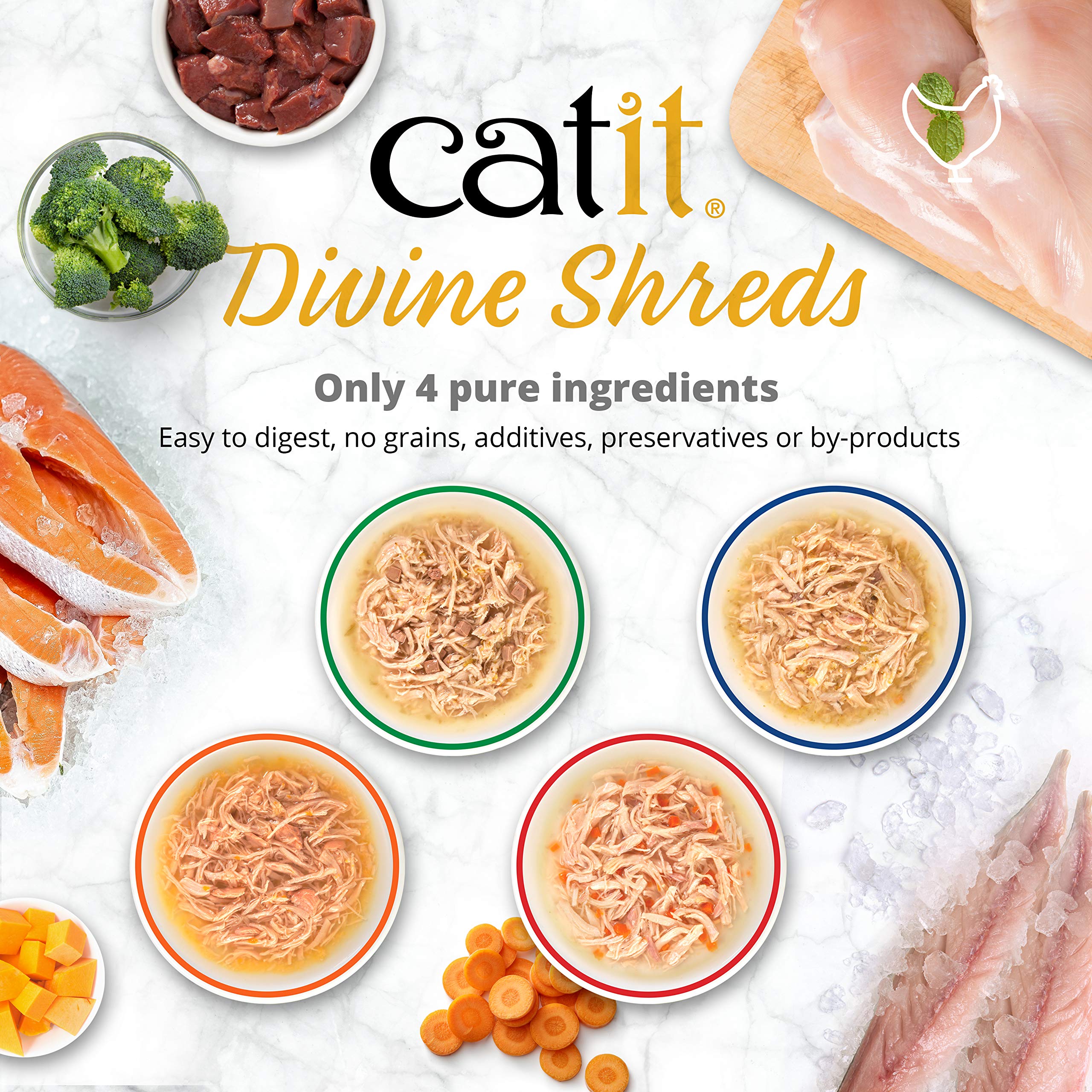 Foto 4 pulgar | Alimento Para Gatos Catit Divine Desmenuza Pollo Con Salmón Y Calabaza - Venta Internacional.