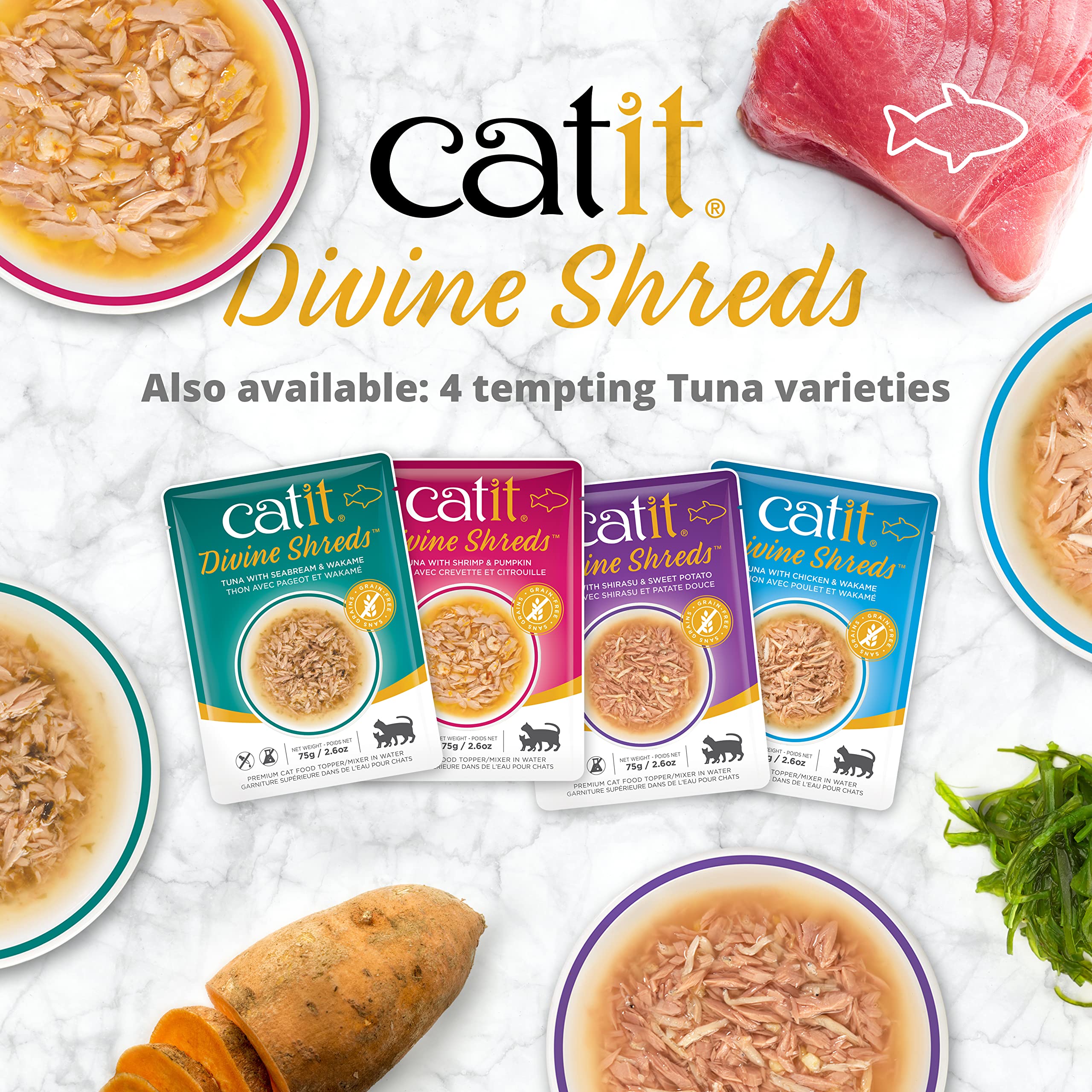 Foto 6 pulgar | Alimento Para Gatos Catit Divine Desmenuza Pollo Con Salmón Y Calabaza - Venta Internacional.