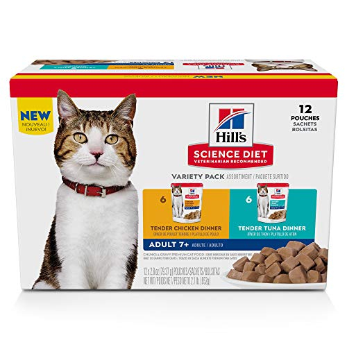 Comida Húmeda Para Gatos Hill's Science Diet Senior 7+ Con Pollo O Atún, 82 Ml - Venta Internacional.