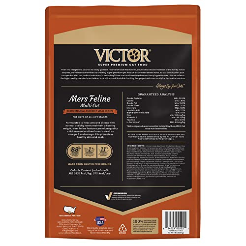 Foto 3 pulgar | Alimento Para Gatos Victor Super Premium Mers Feline Chicken 2,27 Kg - Venta Internacional.