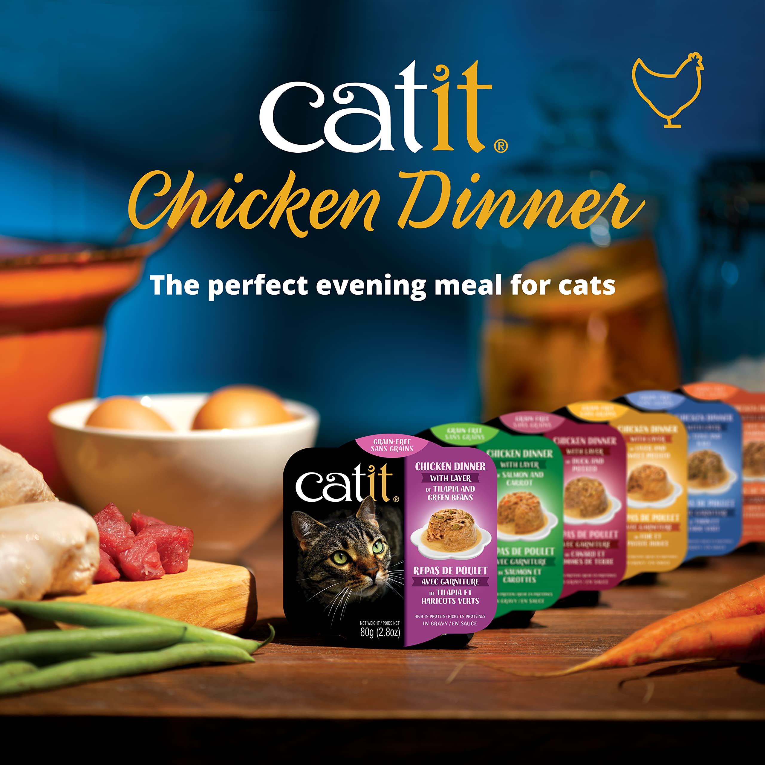 Foto 5 | Comida Húmeda Para Gatos Catit Chicken Dinner Con Hígado Y Batata - Venta Internacional.