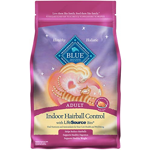 Bolsa Cat Food Blue Buffalo Indoor Hairball Control De 3,18 Kg - Venta Internacional.