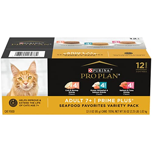 Comida Húmeda Para Gatos Purina Pro Plan Senior Seafood 90 G (24 Latas) - Venta Internacional.