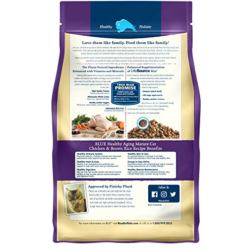 Foto 4 pulgar | Alimento Para Gatos Blue Buffalo Healthy Aging Natural Mature, 3,18 Kg - Venta Internacional.