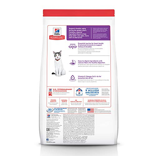 Foto 3 pulgar | Pollo Hill's Science Diet Para Mayores De 11 Años, Bolsa De 3,18 Kg De Cat Food - Venta Internacional.