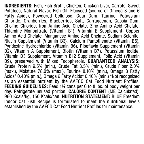 Foto 4 pulgar | Comida Húmeda Para Gatos Blue Buffalo Freedom, Paté De Pescado Para Adultos, 156 Ml (x24 Unidades) - Venta Internacio