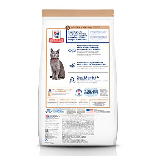 Foto 3 pulgar | Alimento Seco Para Gatos Hill's Science Diet Senior 7+, Pollo De 3,18 Kg - Venta Internacional.