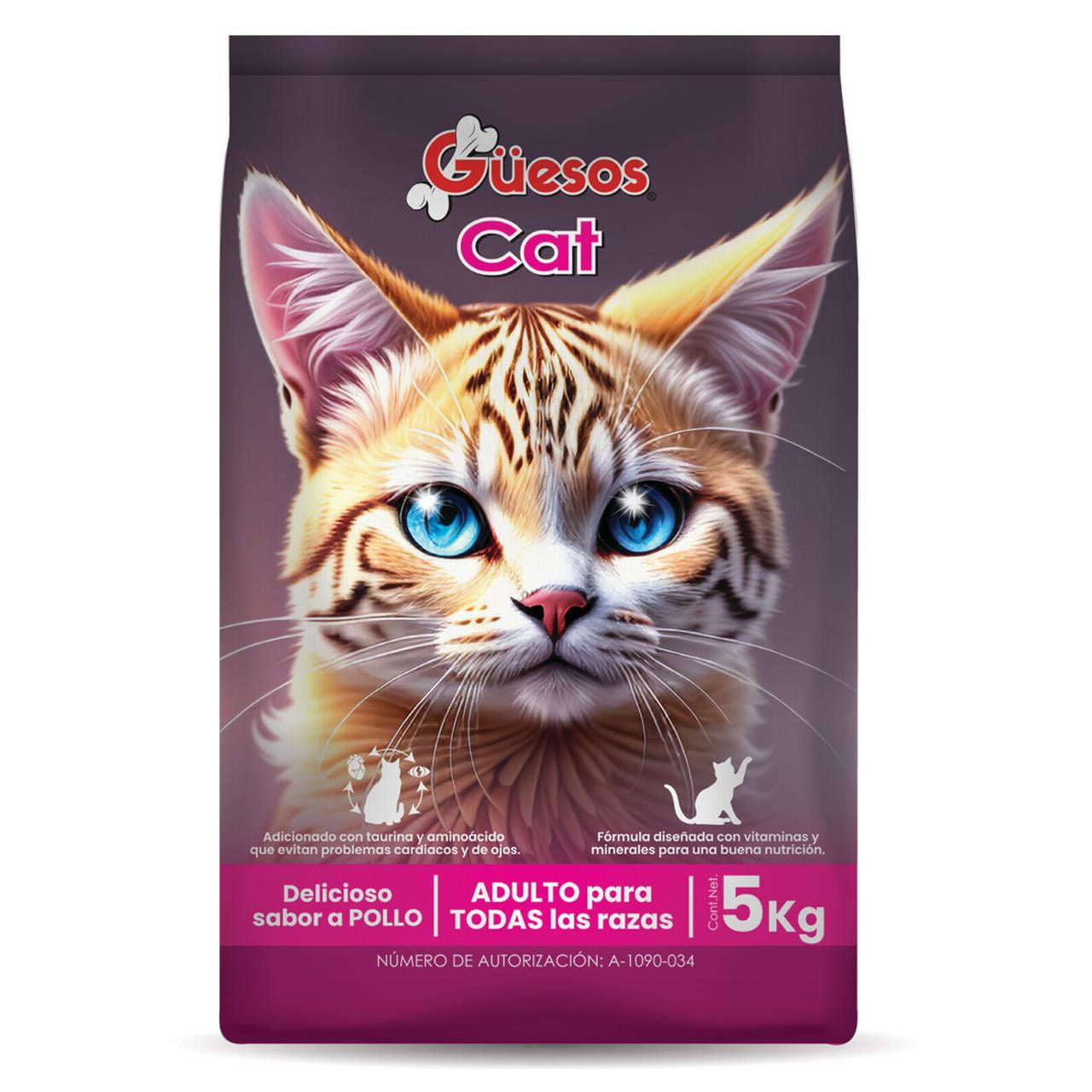 Foto 2 pulgar | Alimento Para Gatos Güesos Cat 5kg