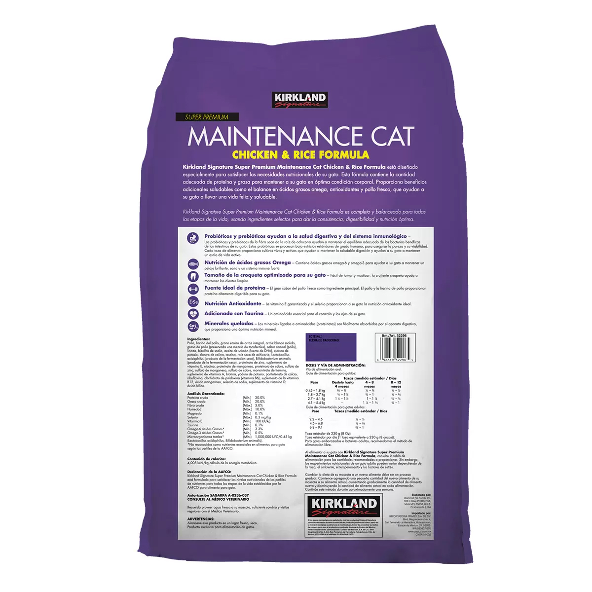 Foto 4 pulgar | Alimento Para Gato Kirkland Super Premium 11.3kg Pollo Arroz
