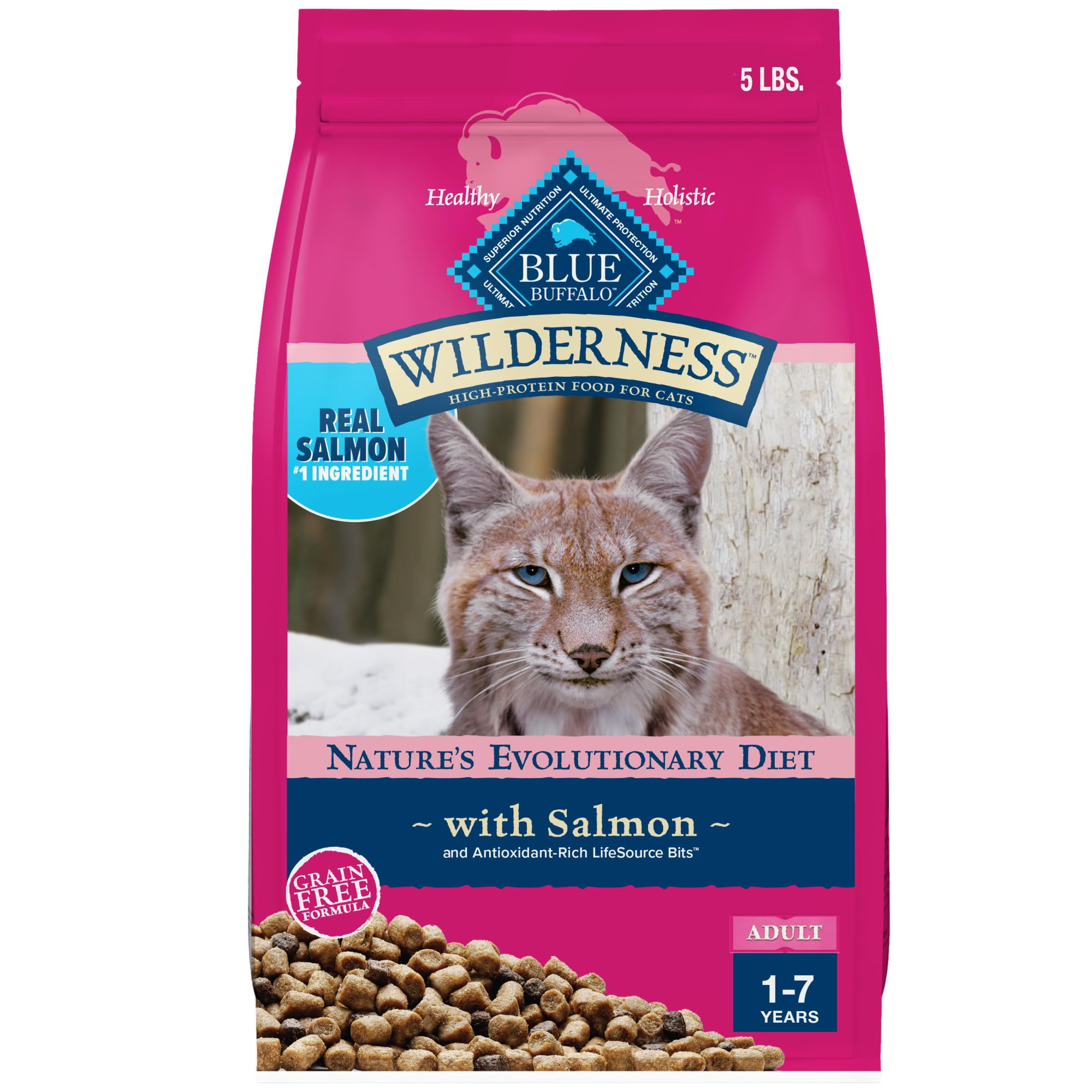 Alimento Para Gatos Blue Buffalo Wilderness Natural Para Adultos, 2,27 Kg - Venta Internacional.