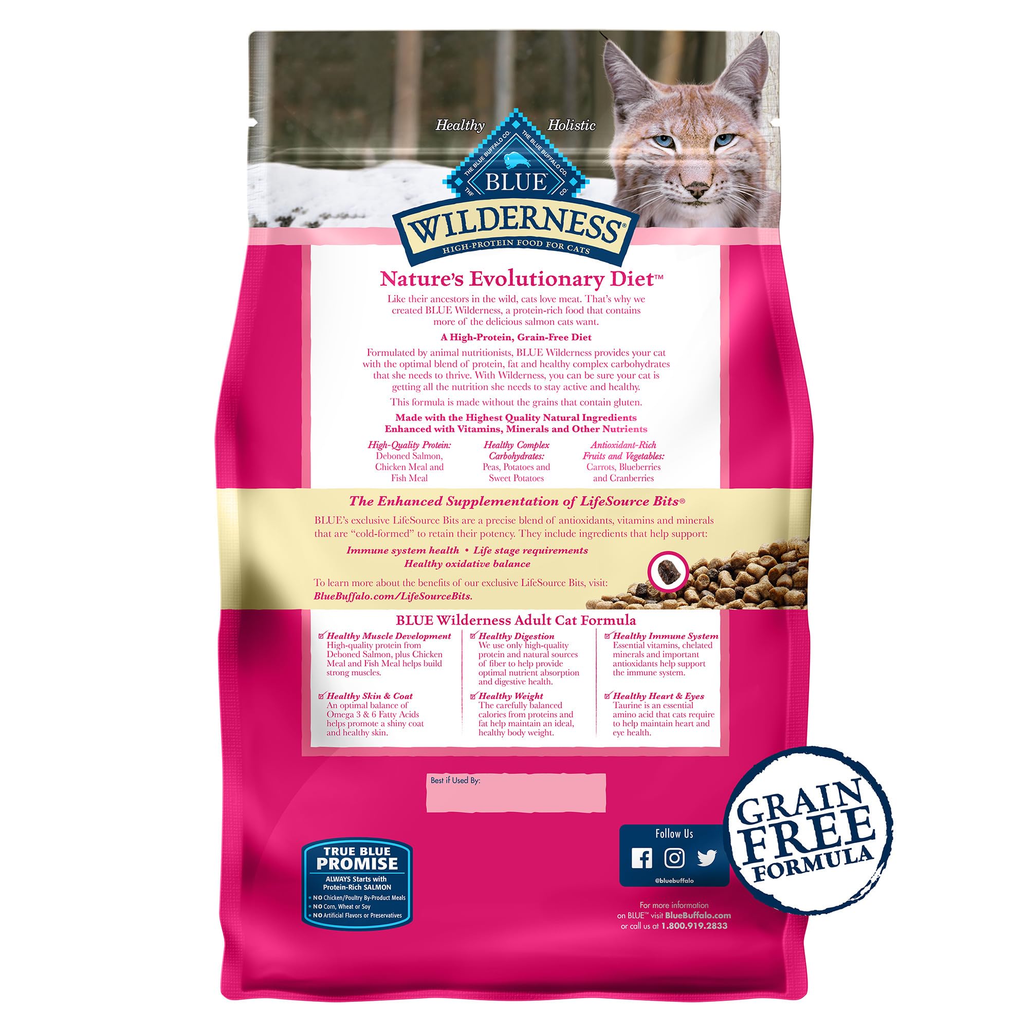 Foto 3 pulgar | Alimento Para Gatos Blue Buffalo Wilderness Natural Para Adultos, 2,27 Kg - Venta Internacional.