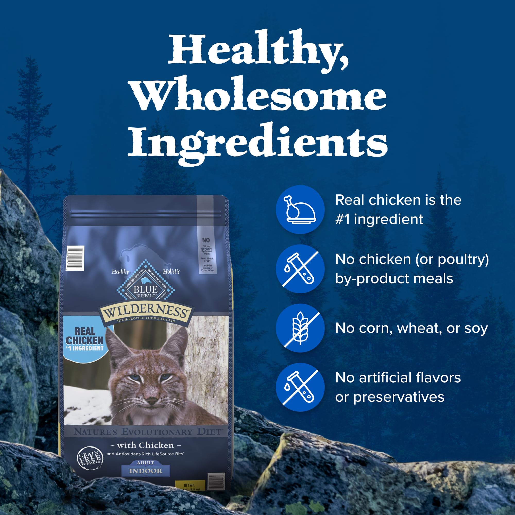 Foto 7 pulgar | Comida Para Gatos Blue Buffalo Wilderness Con Alto Contenido De Proteínas, 6,8 Kg - Venta Internacional.