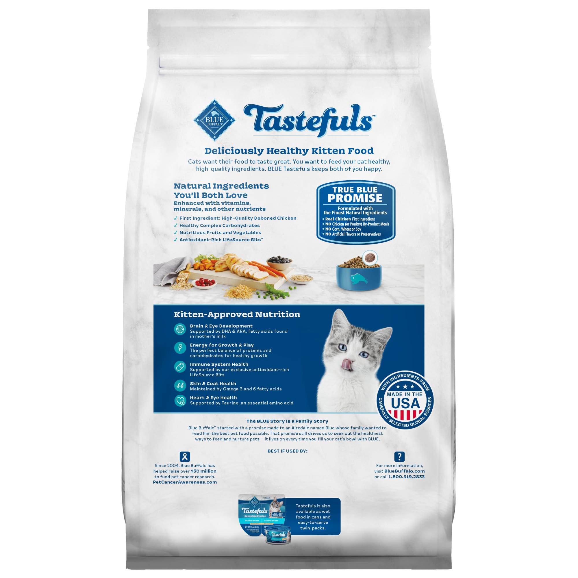 Foto 3 pulgar | Alimento Seco Para Gatos Blue Buffalo Tastefuls Kitten Chicken 1,36 Kg - Venta Internacional.