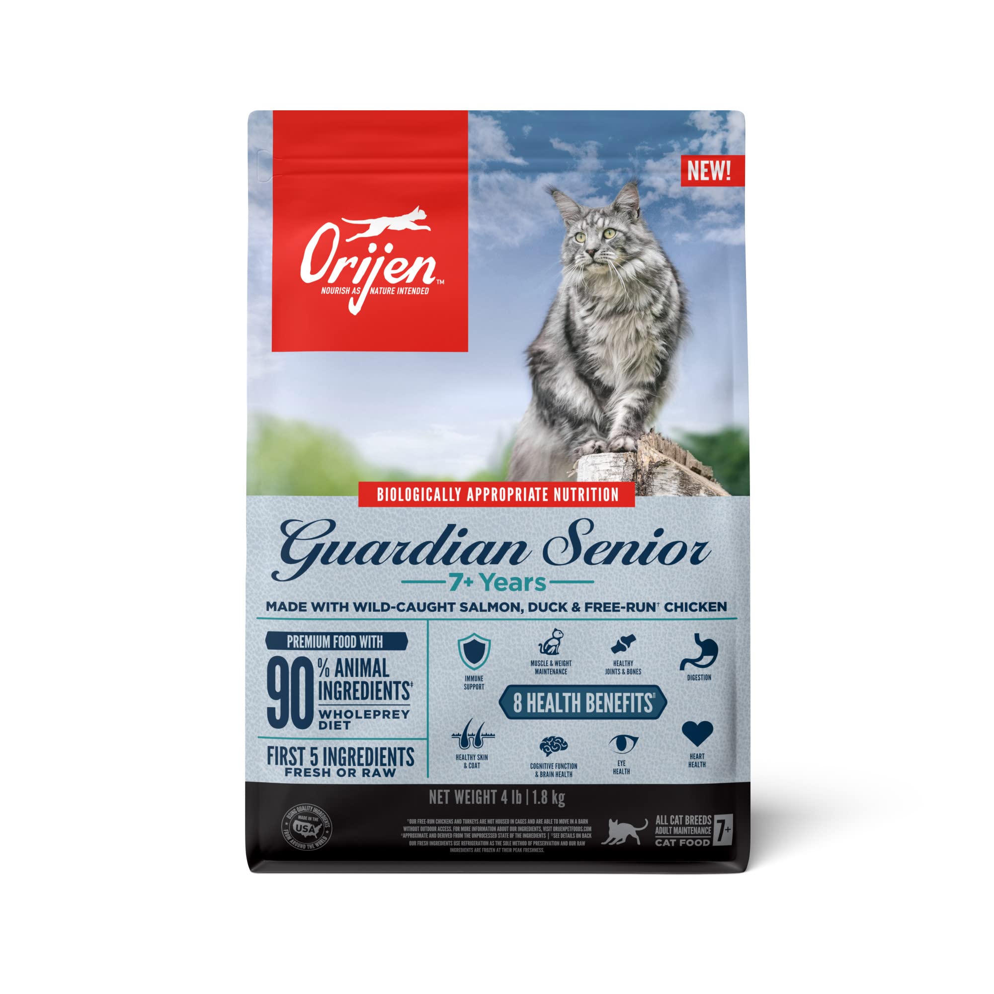 Alimento Seco Para Gatos Orijen Guardian Senior, Sin Cereales, 1,8 Kg - Venta Internacional.