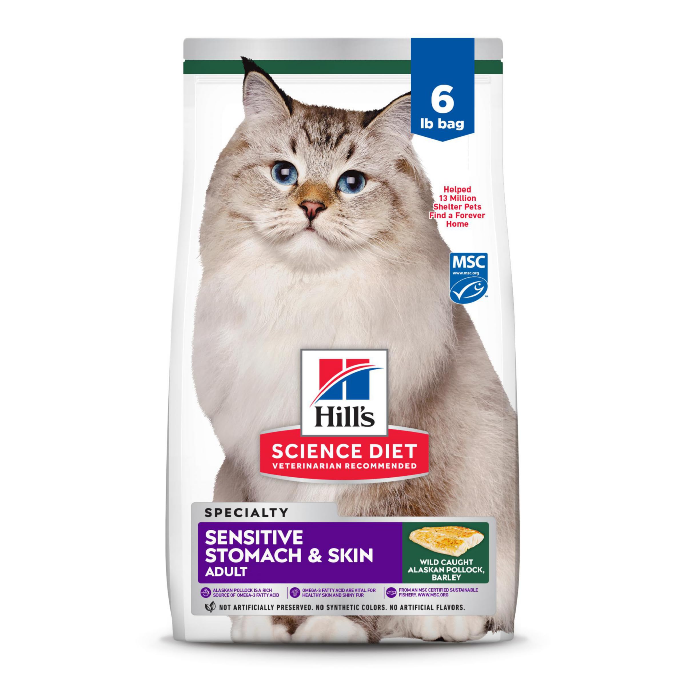 Alimento Para Gatos Hill's Science Diet Para Estómago Y Piel Sensibles, 2,7 Kg - Venta Internacional.