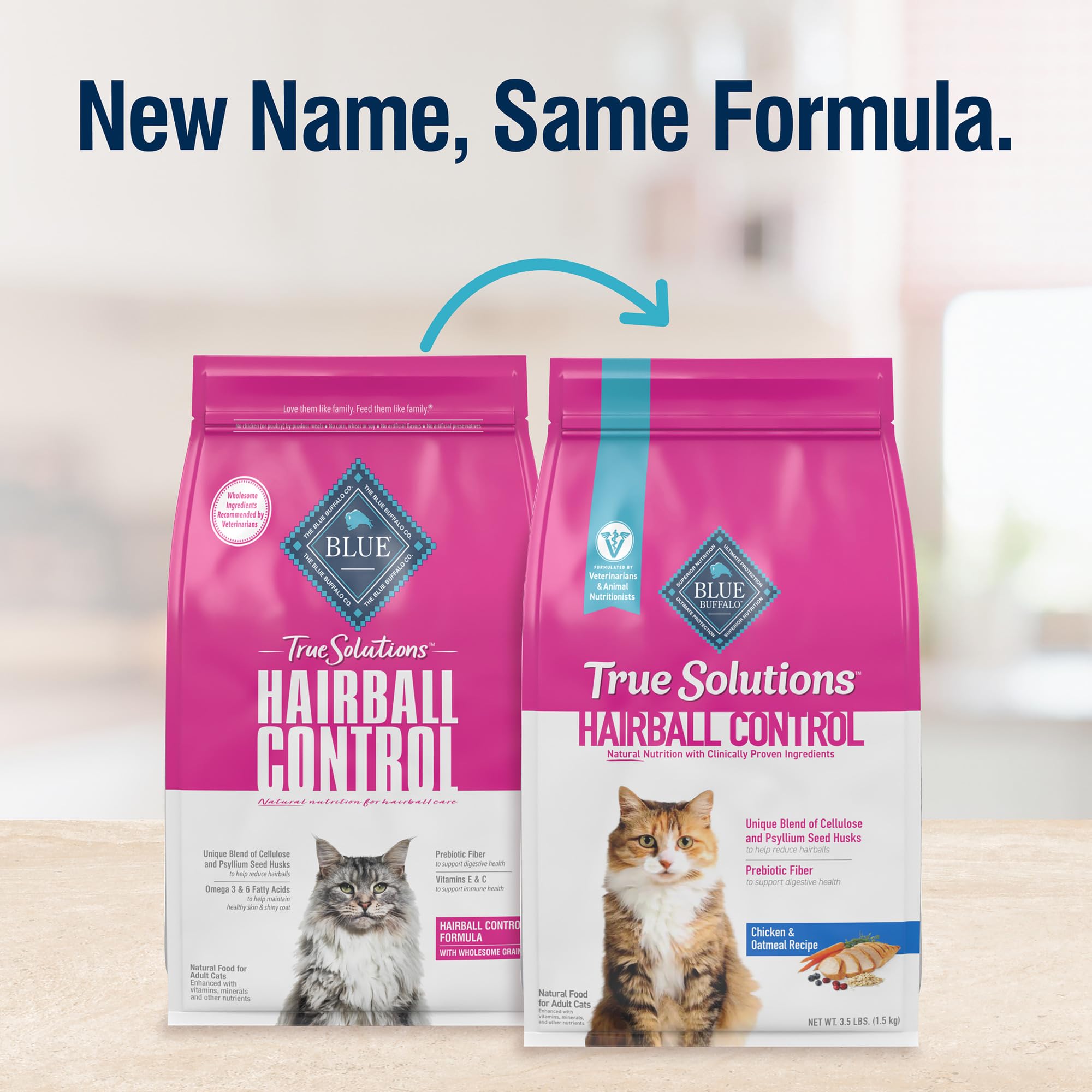 Foto 3 pulgar | Alimento Seco Para Gatos Blue Buffalo True Solutions Hairball Control 1,6 Kg - Venta Internacional.