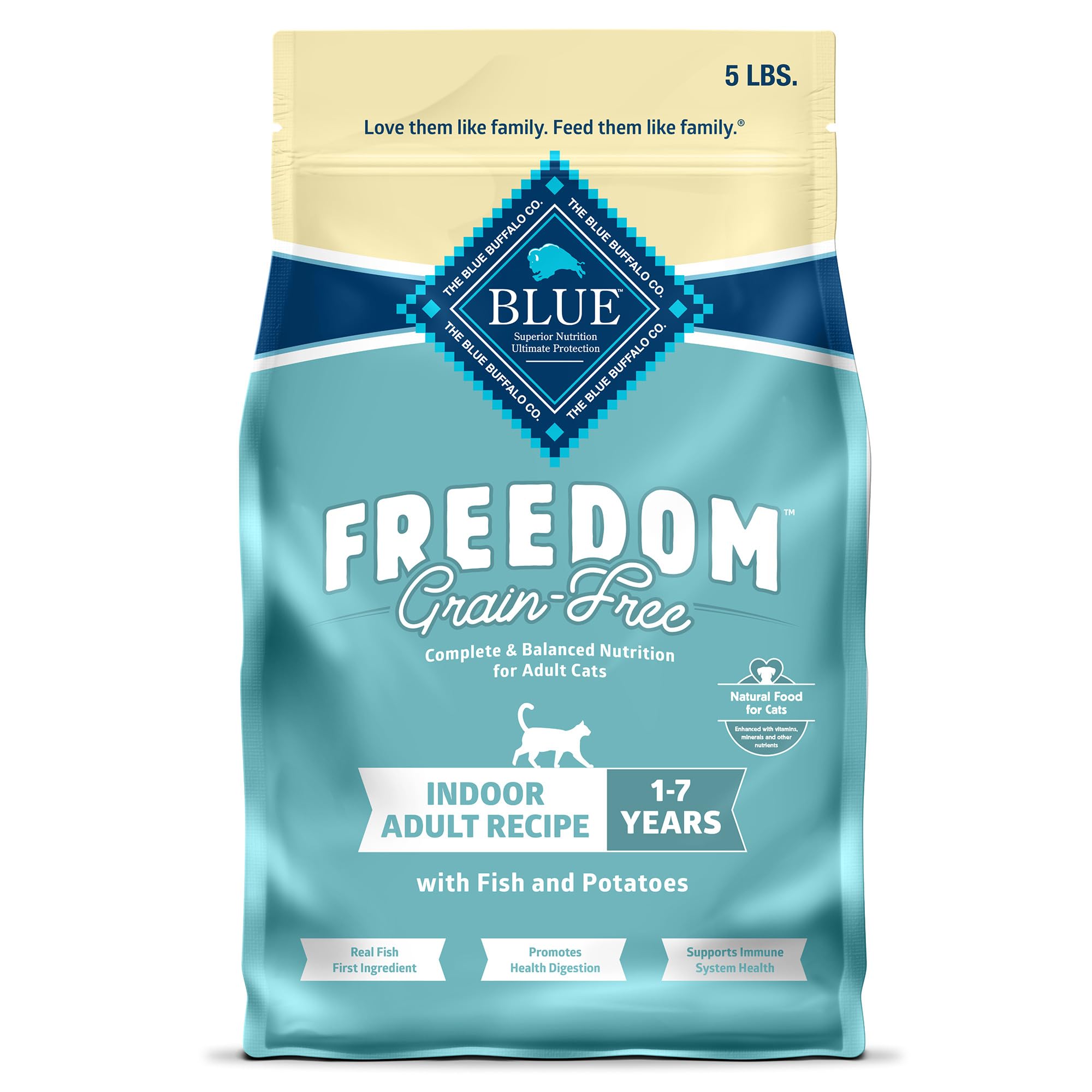 Foto 2 pulgar | Alimento Para Gatos Blue Buffalo Freedom Fish, 2,27 Kg, Para Interiores, Adultos - Venta Internacional.