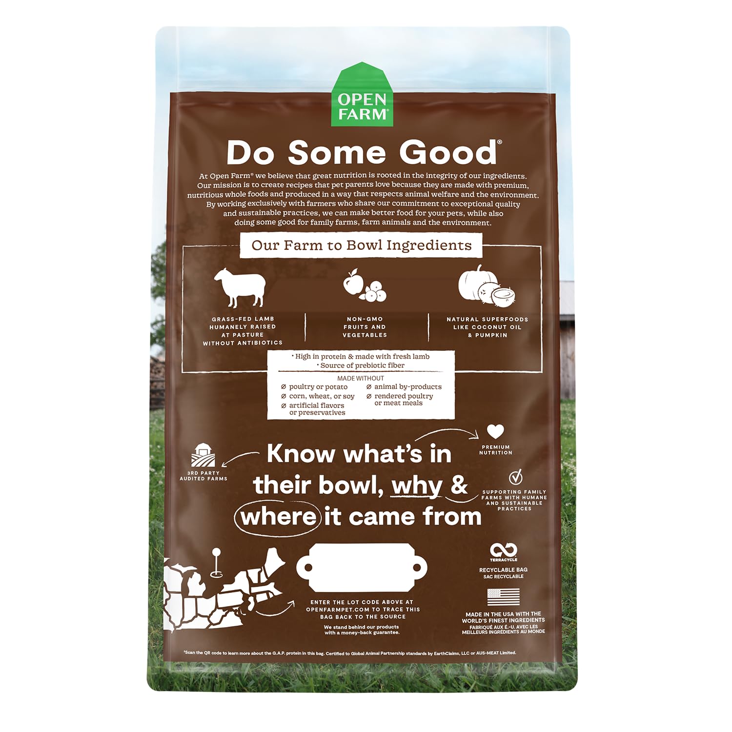 Foto 2 | Comida Para Gatos, Receta De Cordero Criado En Pastos De Open Farm, 1,8 Kg - Venta Internacional.