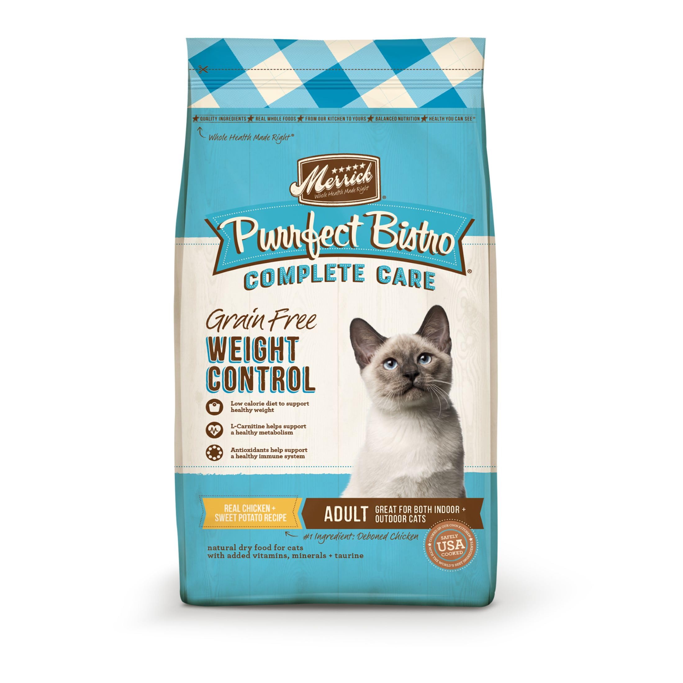 Comida Seca Para Gatos Merrick Purrfect Bistro Weight Control 3,18 Kg - Venta Internacional.