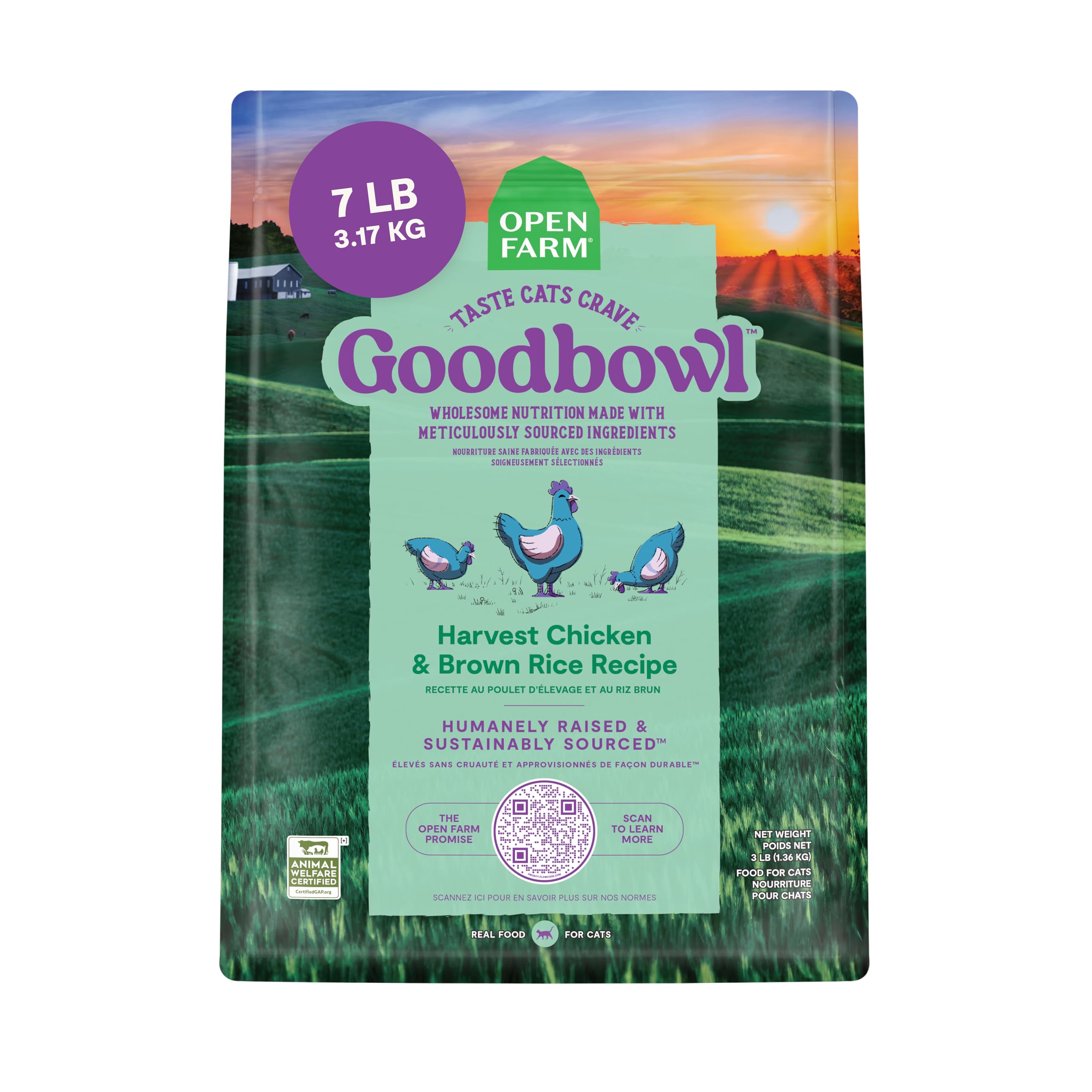 Comida Seca Para Gatos Open Farm Goodbowl Harvest Chicken, 3,18 Kg - Venta Internacional.