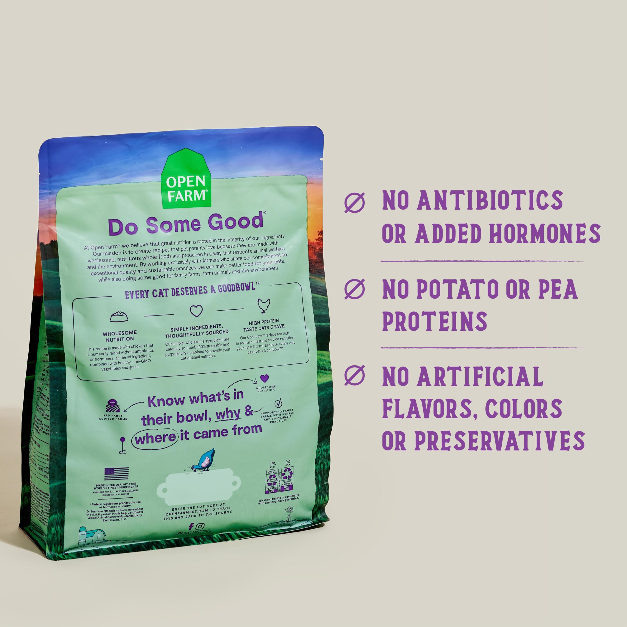 Foto 2 | Comida Seca Para Gatos Open Farm Goodbowl Harvest Chicken, 3,18 Kg - Venta Internacional.