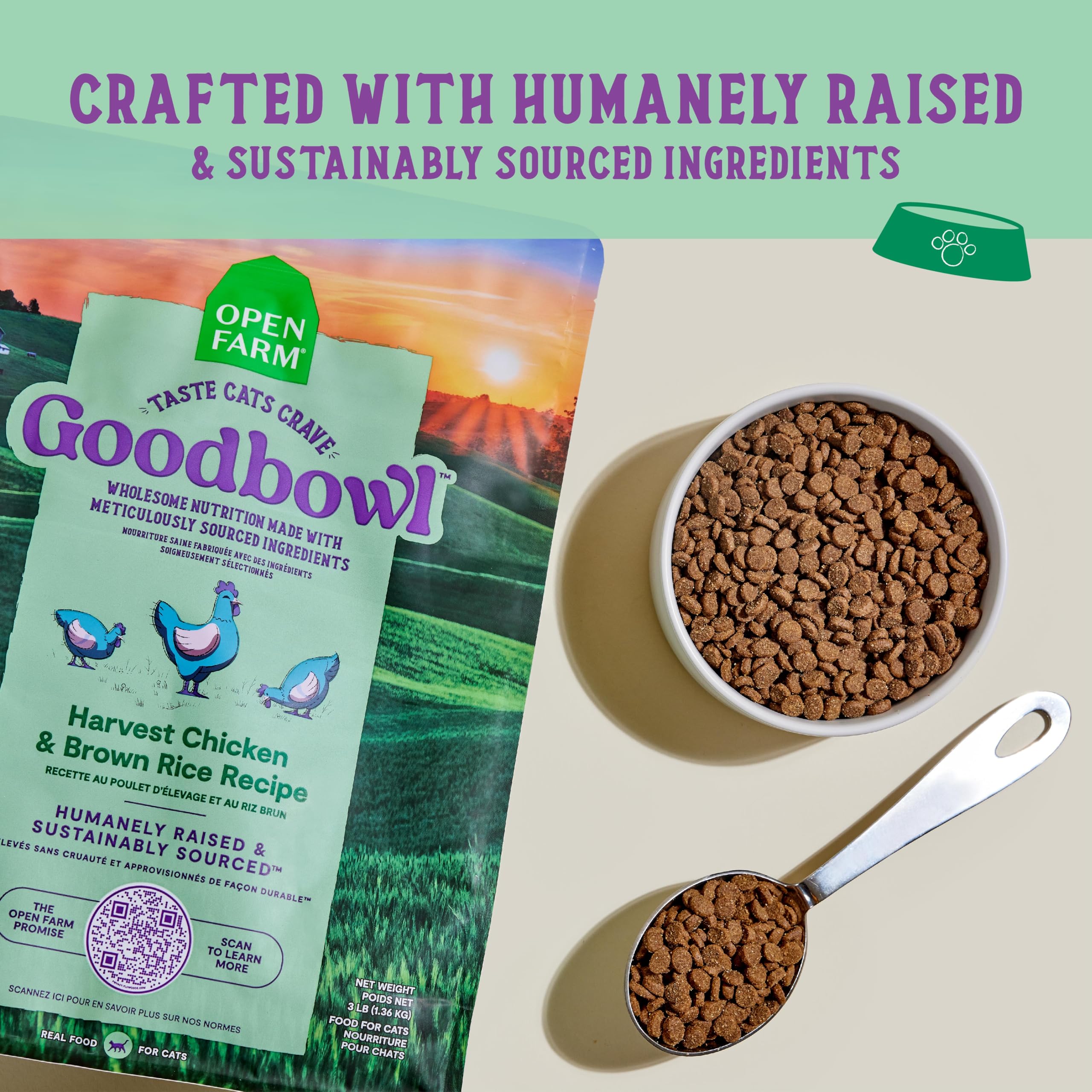 Foto 4 pulgar | Comida Seca Para Gatos Open Farm Goodbowl Harvest Chicken, 3,18 Kg - Venta Internacional.