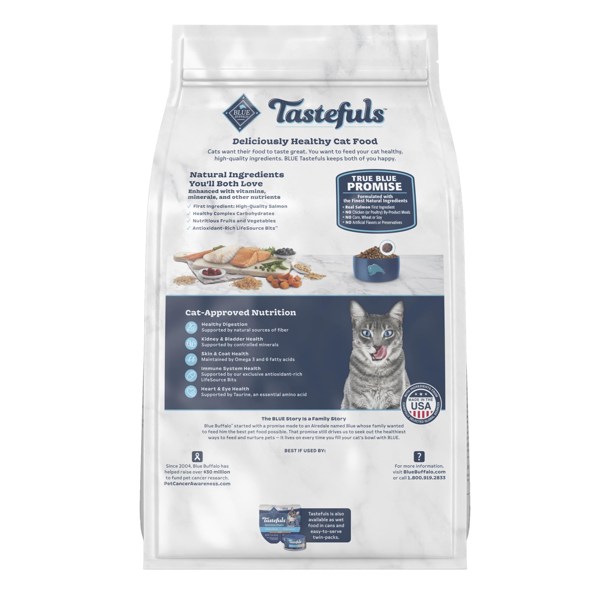 Foto 2 | Alimento Para Gatos Blue Buffalo Tastefuls, Multiproteico, Adulto, 2,27 Kg - Venta Internacional.