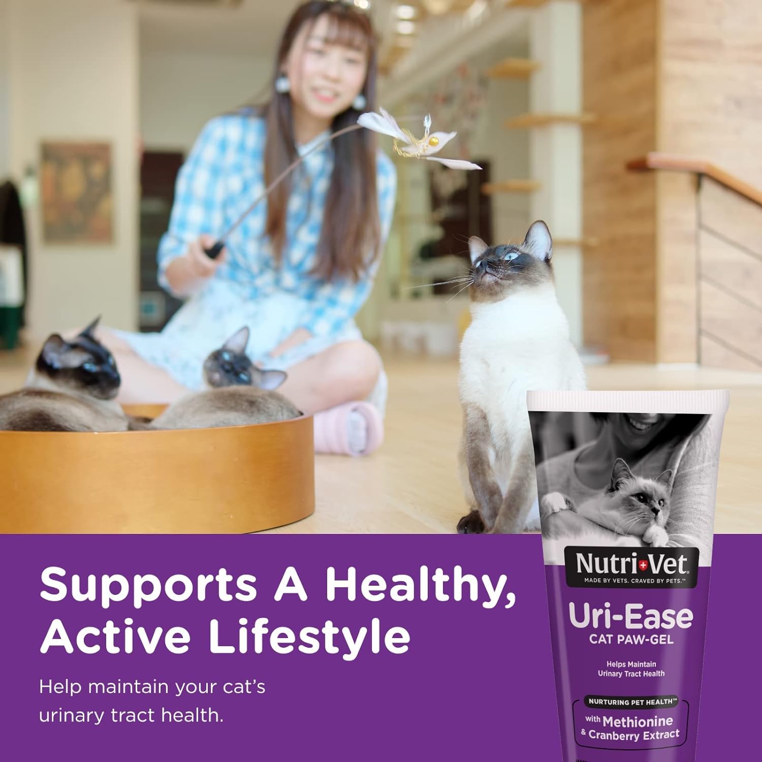 Foto 4 pulgar | Gel Para Patas Nutri-vet Feline Uri-ease Con Arándanos Y Uvas De Oregón - Venta Internacional.