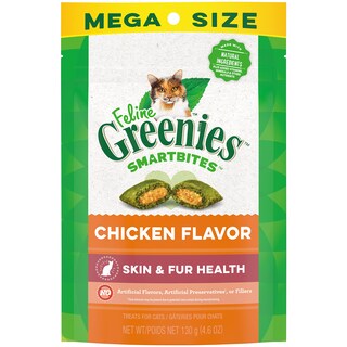 Foto 1 | Cat Treats Greenies Feline Smartbites Skin & Fur Chicken 130 G - Venta Internacional.
