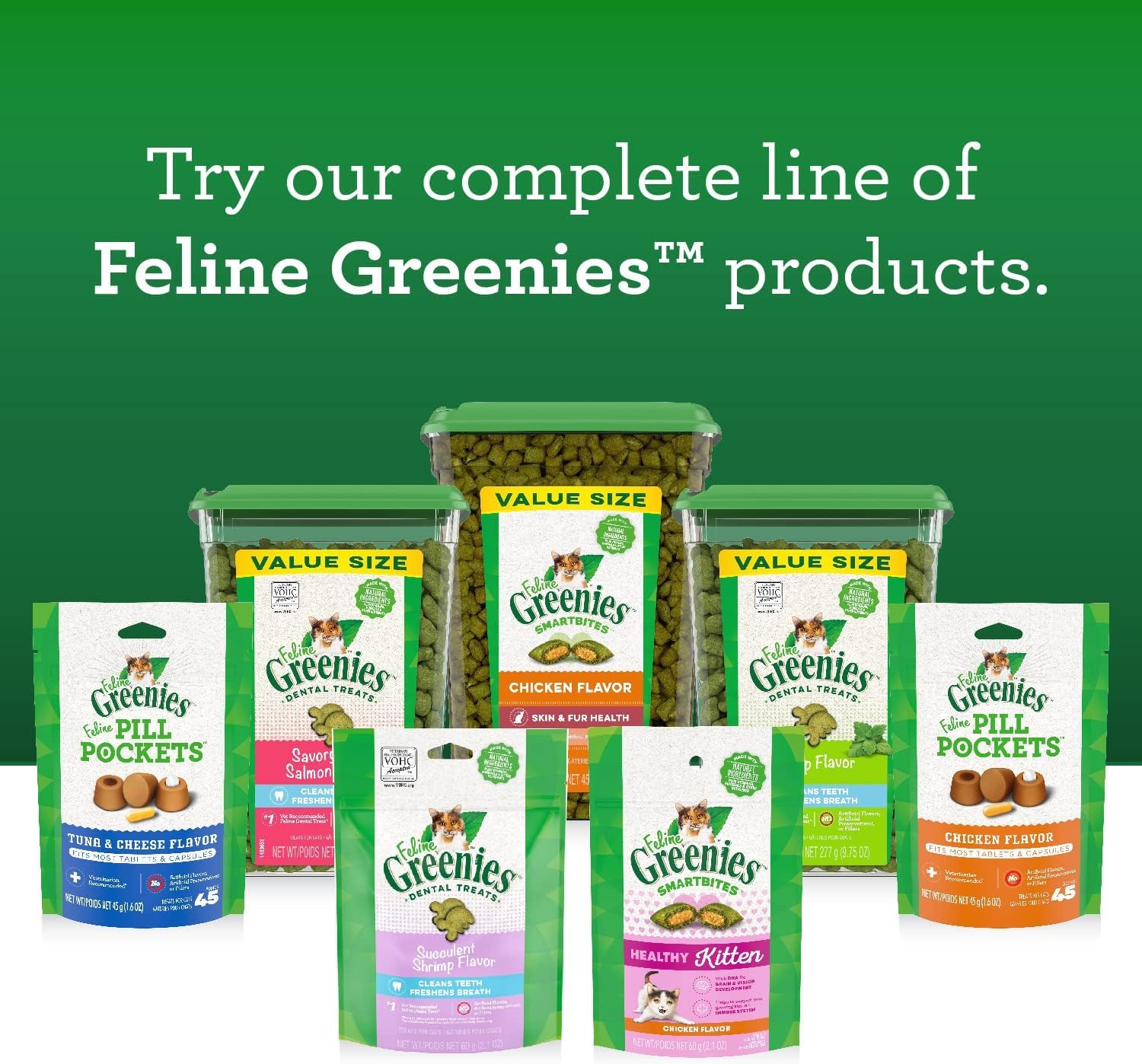 Foto 5 | Pollo Para El Cuidado Dental Para Adultos Cat Treats Greenies Feline, 60 G - Venta Internacional.