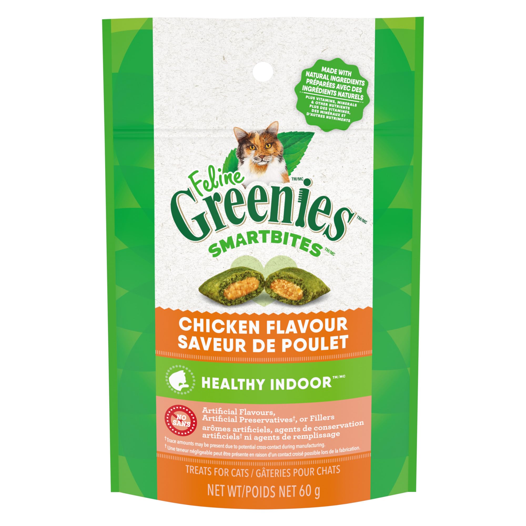 Foto 2 pulgar | Treats Greenies Feline Smartbites Healthy Indoor, Pollo De 60 G - Venta Internacional.