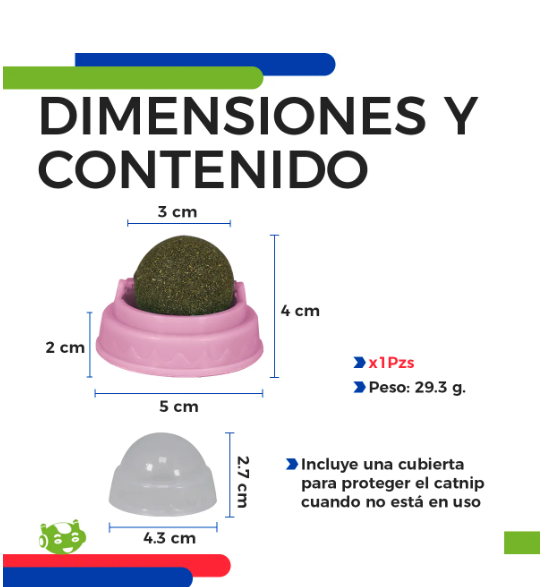 Foto 4 pulgar | Bola Giratoria De Catnip Slim Company Juguete Interactivo De Hierba Gatera Atrayente Para Mascotas Gatos Adhesivo Co