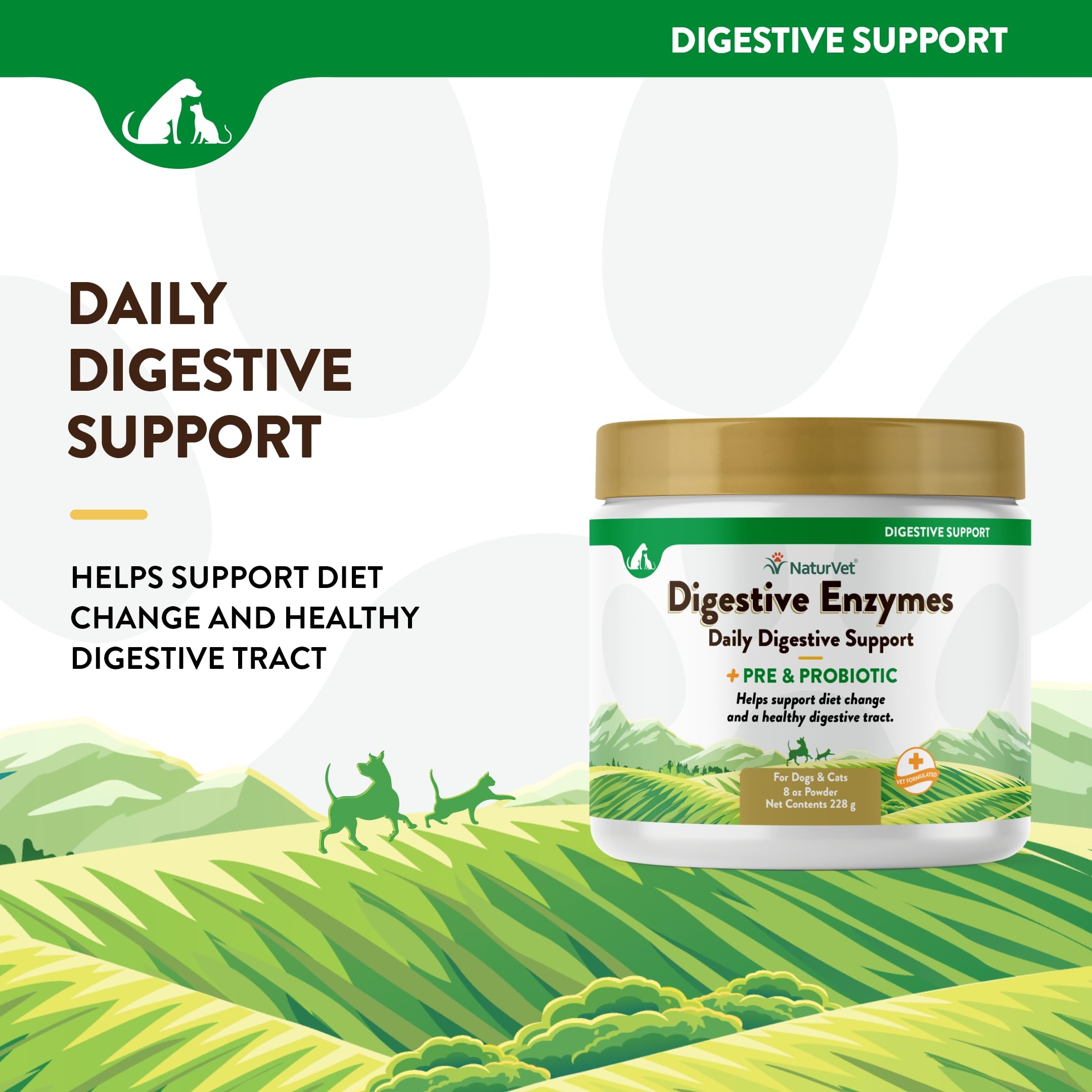 Foto 5 pulgar | Enzimas Digestivas Naturvet Para Perros Y Gatos, 240 Ml En Polvo - Venta Internacional.