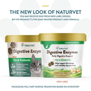 Foto 2 | Enzimas Digestivas Para Gatos Naturvet Plus Probiotics 60 Soft Chews - Venta Internacional.