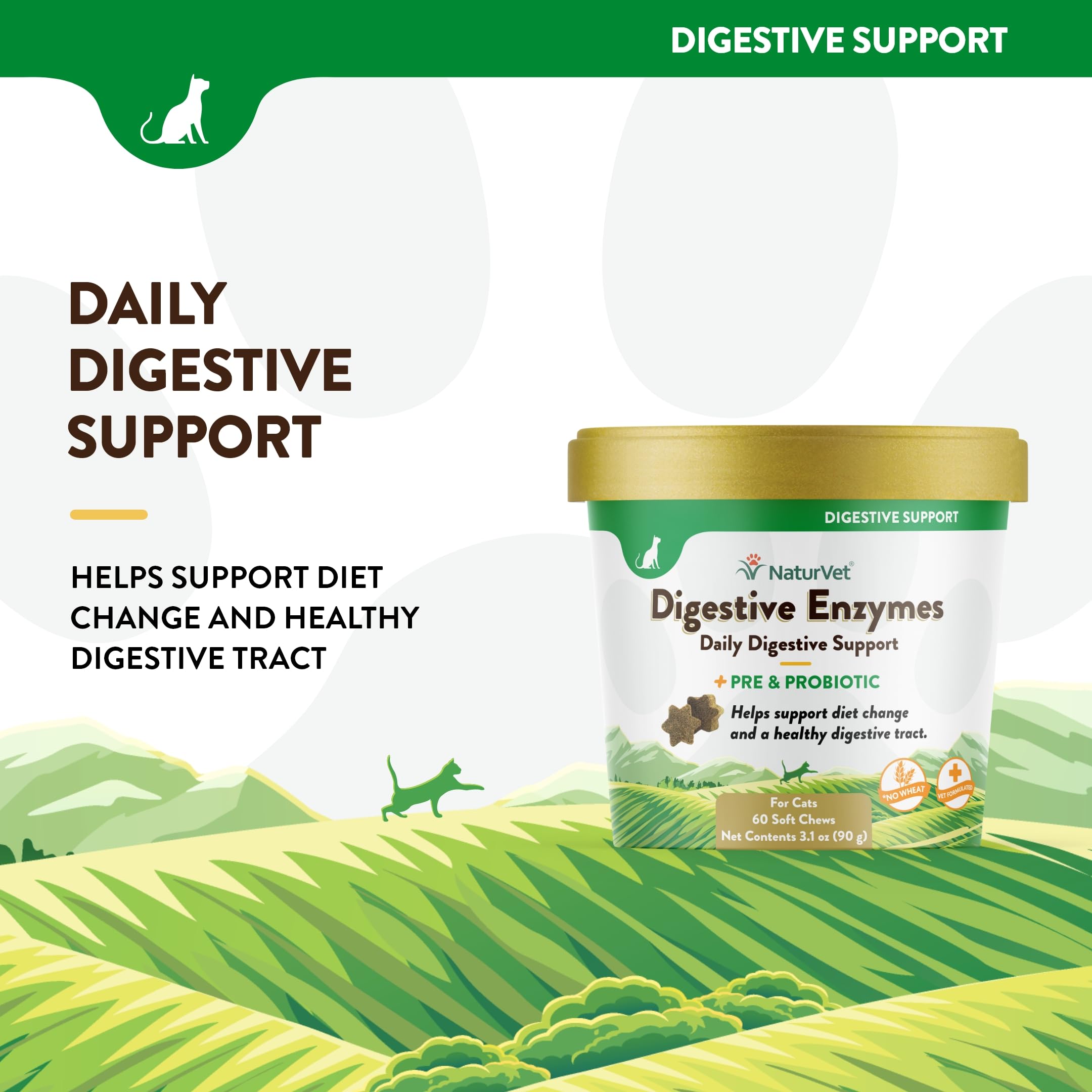Foto 5 pulgar | Enzimas Digestivas Para Gatos Naturvet Plus Probiotics 60 Soft Chews - Venta Internacional.
