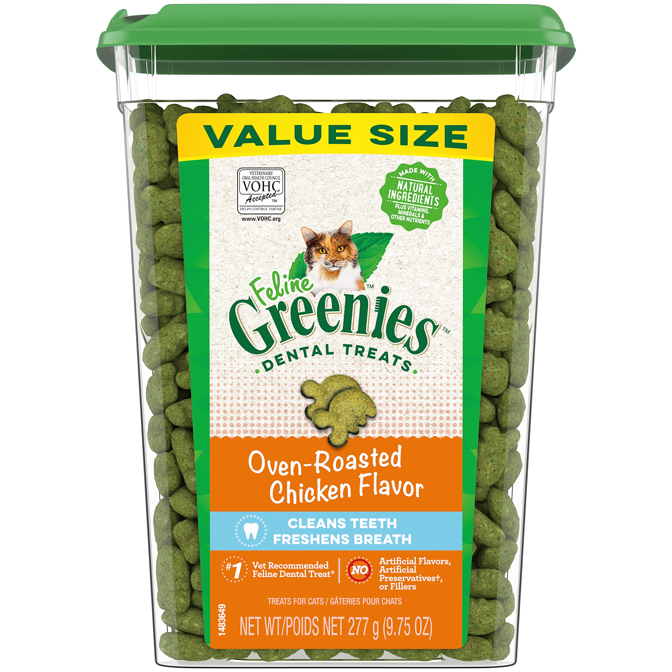 Foto 2 pulgar | Pollo Asado Al Horno Cat Treats Greenies Feline Dental  275 Ml - Venta Internacional.