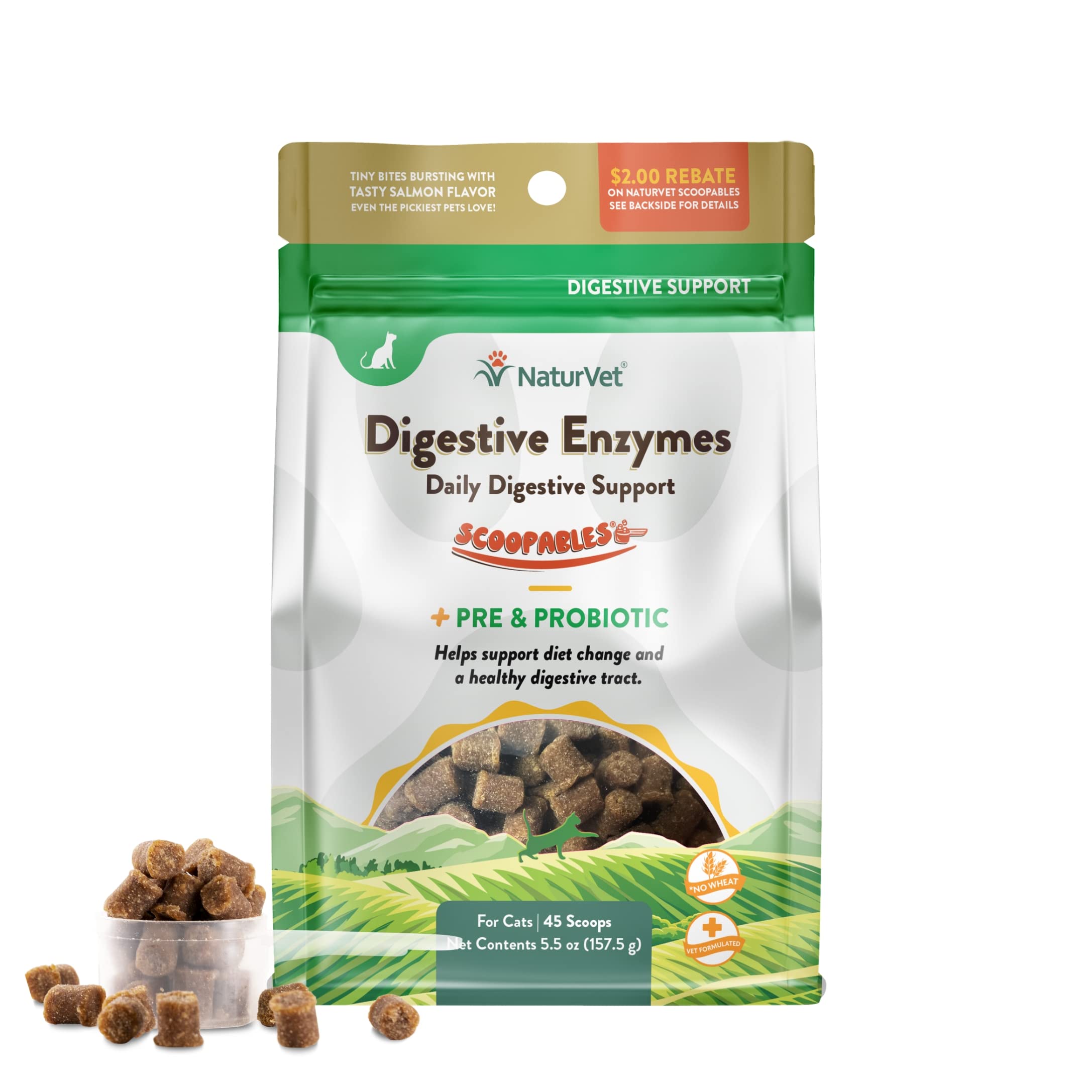 Foto 1 | Soporte Digestivo Para Gatos Naturvet Scoopables Enzimas Digestivas - Venta Internacional.