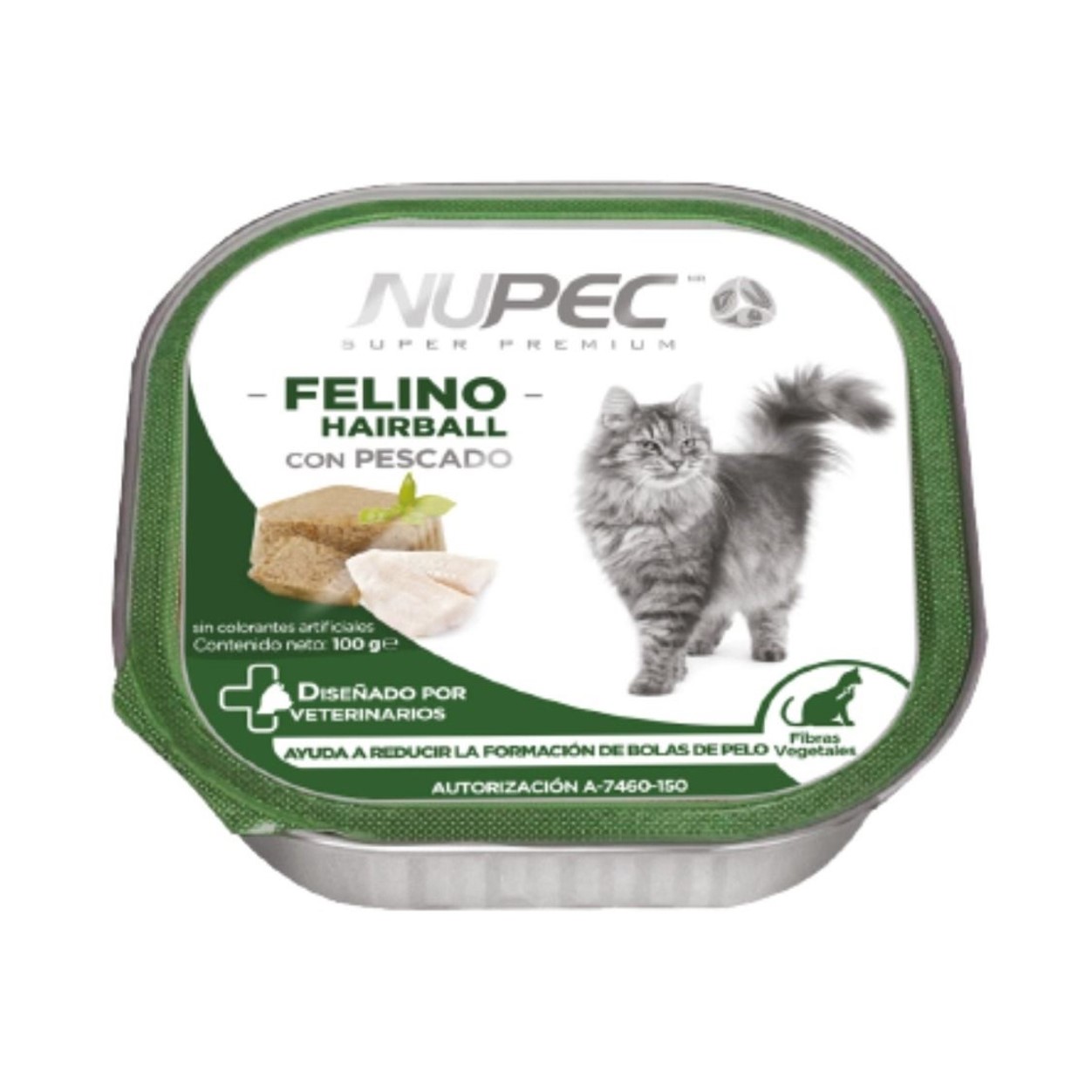 Foto 2 pulgar | Alimento para Gato Lata Felino Hairball Nupec 100 gr