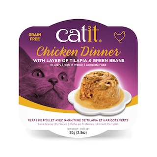 Foto 1 | Comida Húmeda Para Gatos Catit Chicken Dinner Con Tilapia Y Judías Verdes - Venta Internacional.