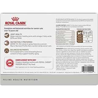 Foto 3 | Comida Enlatada Para Gatos Royal Canin Aging 12+, Rebanadas Finas, 90 G, Paquete De 6 - Venta Internacional.