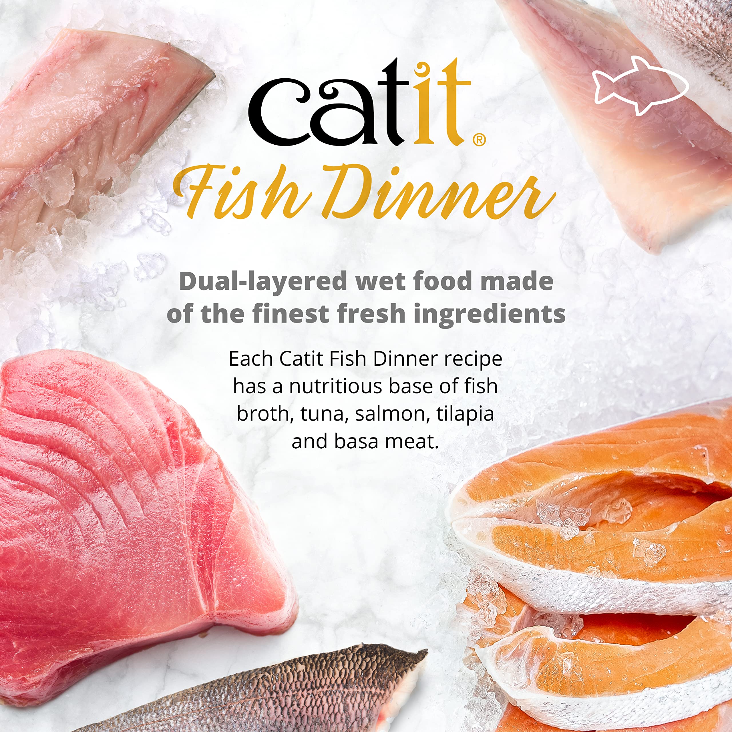 Foto 3 pulgar | Comida Húmeda Para Gatos Catit Fish Dinner Con Atún Y Zanahoria - Venta Internacional.