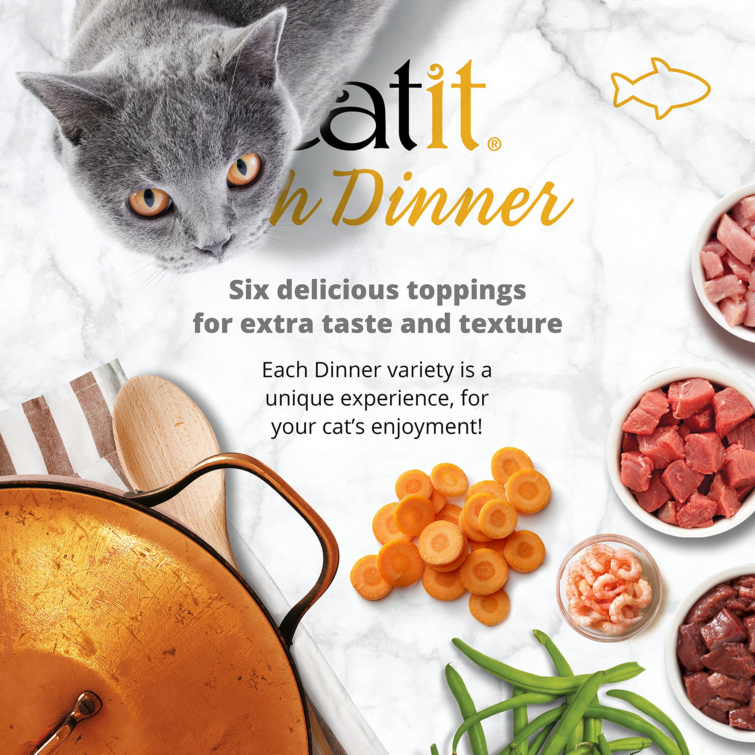 Foto 4 pulgar | Comida Húmeda Para Gatos Catit Fish Dinner Con Atún Y Zanahoria - Venta Internacional.