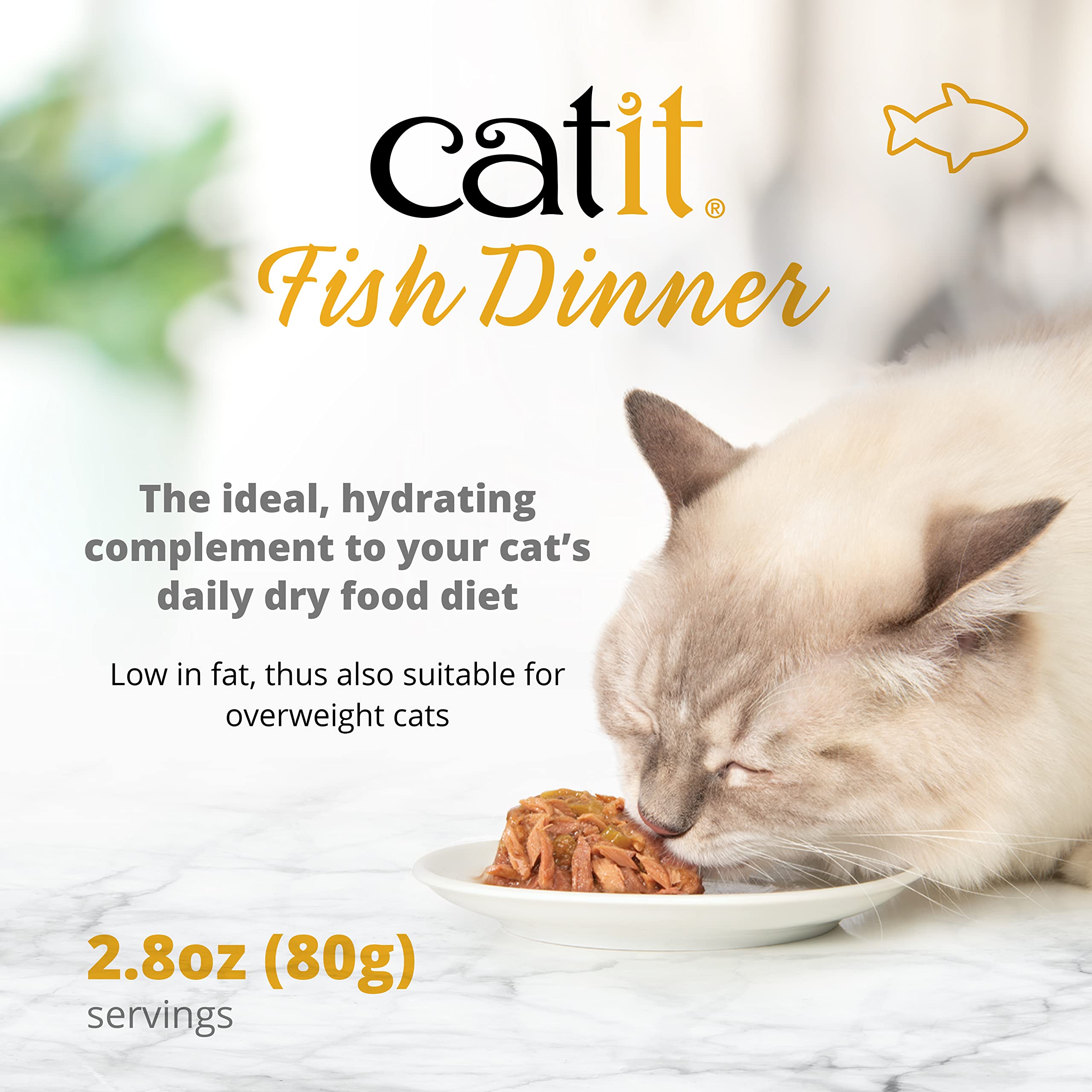Foto 6 pulgar | Comida Húmeda Para Gatos Catit Fish Dinner Con Atún Y Zanahoria - Venta Internacional.