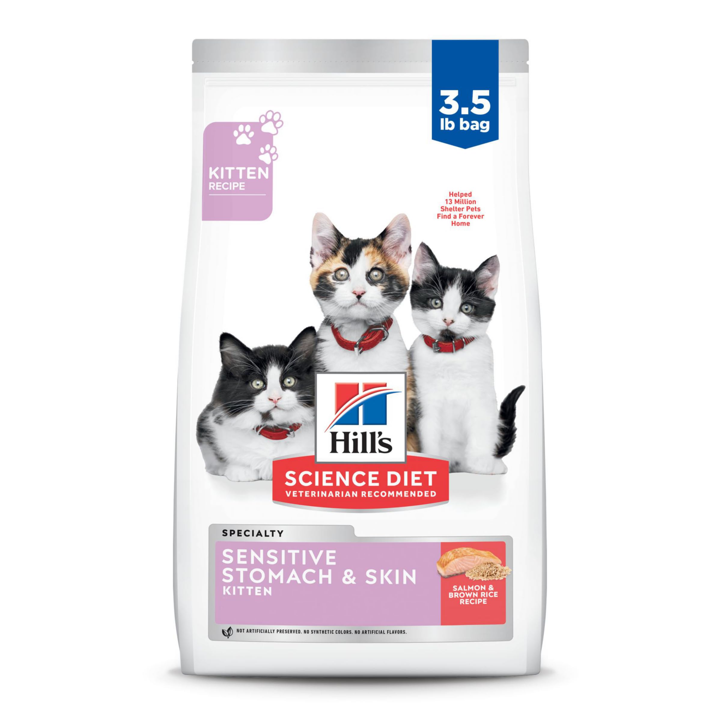 Cat Food Hill's Science Diet Para Gatitos Con Estómago Y Piel Sensibles - Venta Internacional.