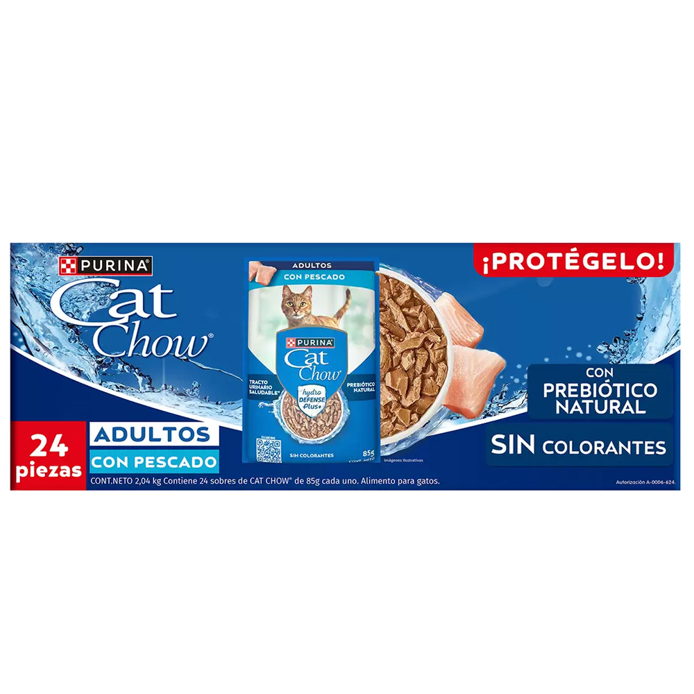 Foto 3 pulgar | Alimento Húmedo Para Gato Cat Chow Adulto 85gr 24pz