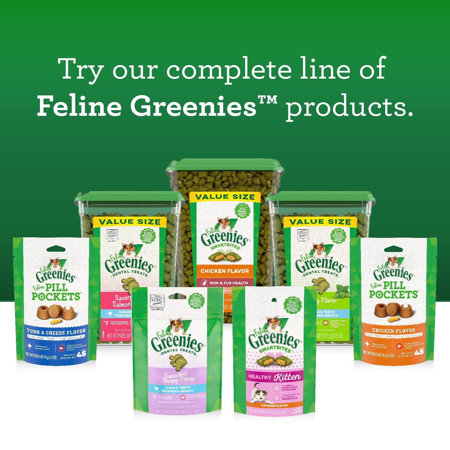 Foto 6 pulgar | Tratamiento Dental Para Adultos Cat Treats Greenies Feline, Color Salmón, 275 Ml - Venta Internacional.