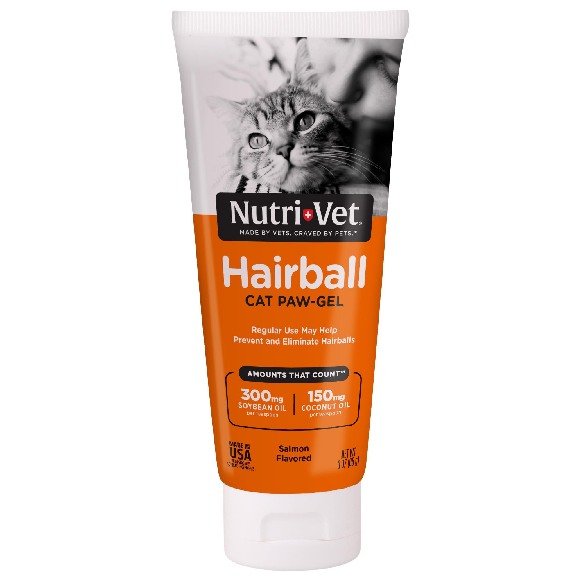 Foto 1 | Hairball Paw Gel Nutri-vet Para Gatos Con Sabor A Salmón, 90 Ml - Venta Internacional.