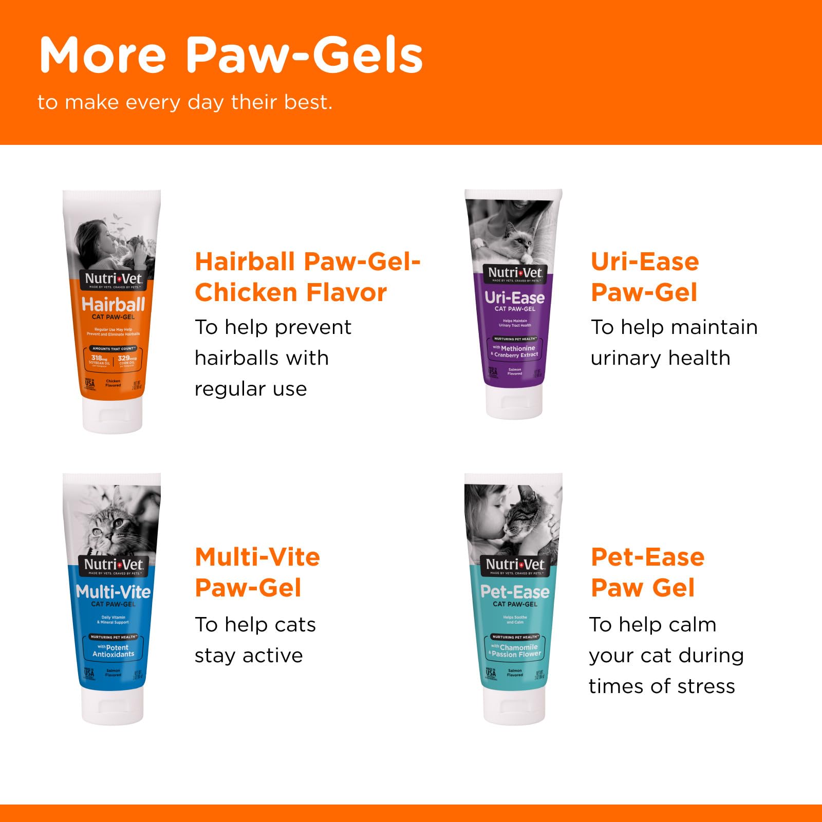 Foto 7 pulgar | Hairball Paw Gel Nutri-vet Para Gatos Con Sabor A Salmón, 90 Ml - Venta Internacional.