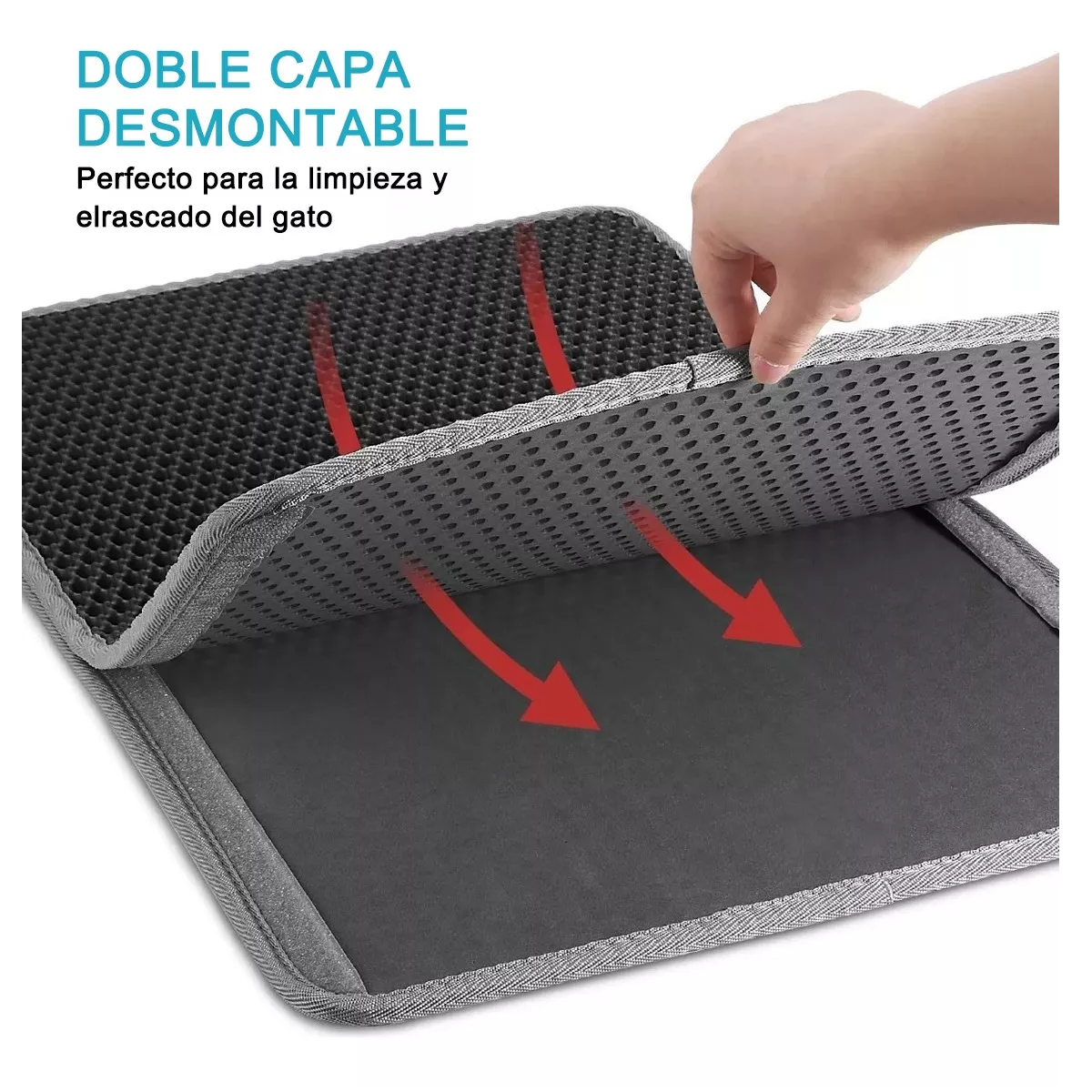 Foto 5 | 2pcs Tapete Para Arenero De Gatos Eo Safe Imports Esi-16279 Negro