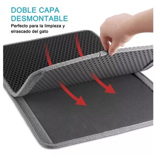 Foto 5 | 2pcs Tapete Para Arenero De Gatos Eo Safe Imports Esi-16279 Negro